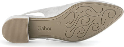 Gabor Damen Slingpumps, Frauen Absatzschuhe 38.5 EU Grau Light Grey, 38.5 EU Grau Light Grey