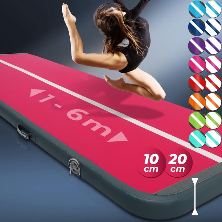 AIR Tracking TRACK Matte - aufblasbar Airtrack Tumbling Matte 10cm - 20cm hoch mit elektrischer Pump