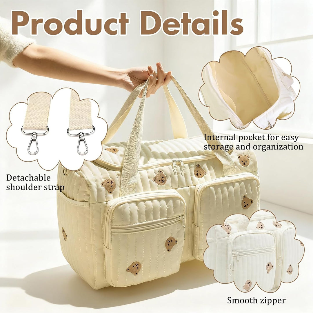 Grosse Wickeltasche 48x26x22cm: Kliniktasche Reisewindeltasche Tragetasche