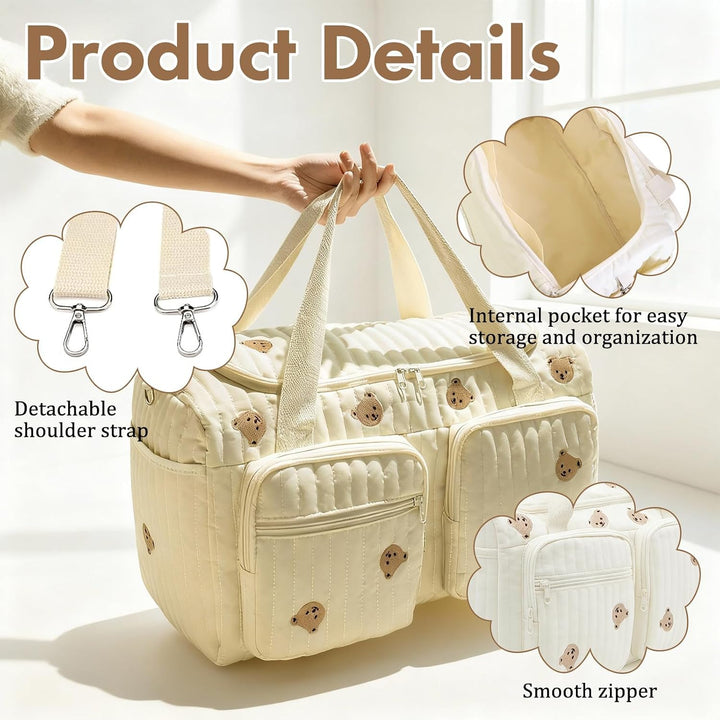 Grosse Wickeltasche 48x26x22cm: Kliniktasche Reisewindeltasche Tragetasche