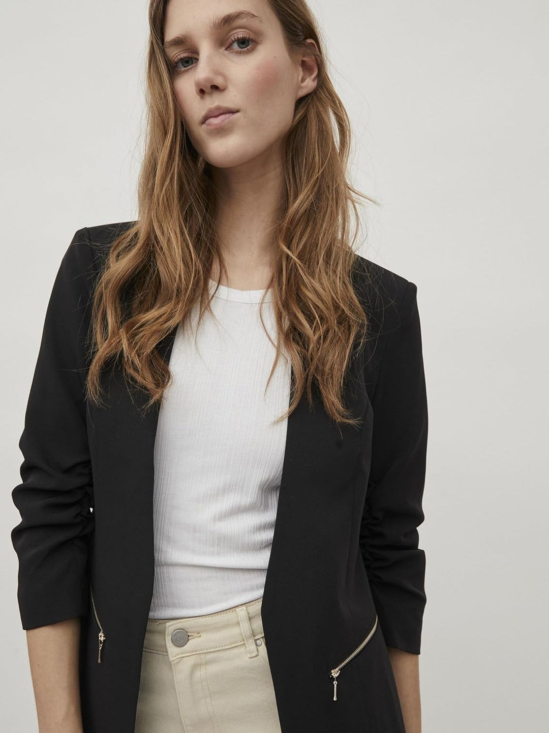 Vila Damen Blazer 36 Schwarz, 36 Schwarz