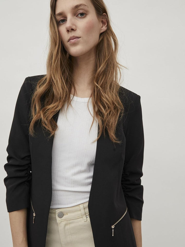 Vila Damen Blazer 36 Schwarz, 36 Schwarz