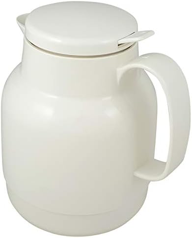 Helios Mondo Push Kunststoff-Isolierkanne Drehverschluss mit Drucktaste 1,3 l weiss Weiss 1,3 Liter,
