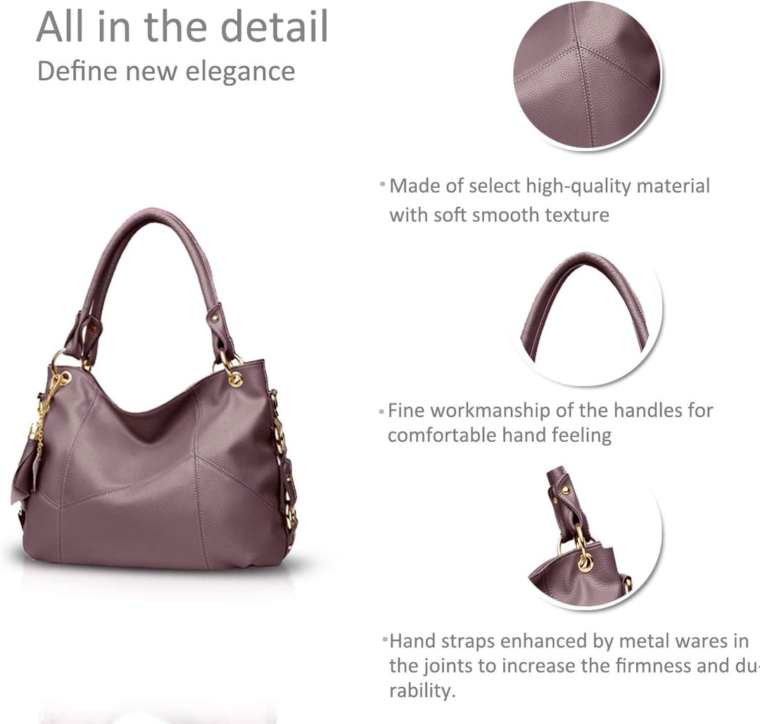 NICOLE & DORIS Damen handtasche Umhängetasche mit grosser Kapazität Weiche Ledertasche shopper Neue
