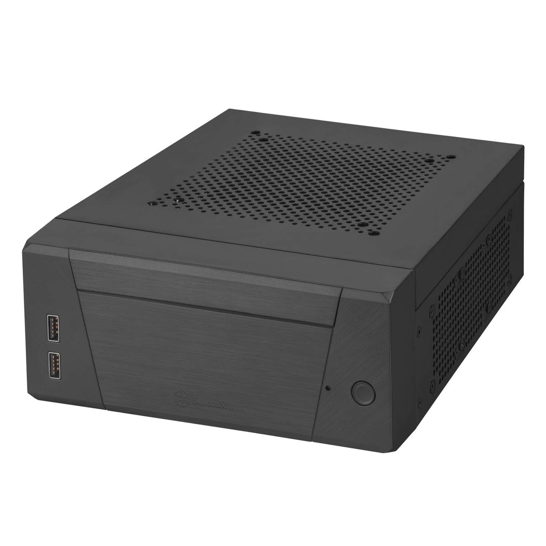 SilverStone Technology SST-ML10B - Milo Mini-ITX kompaktes HTPC Desktop Gehäuse, modulares Design, I