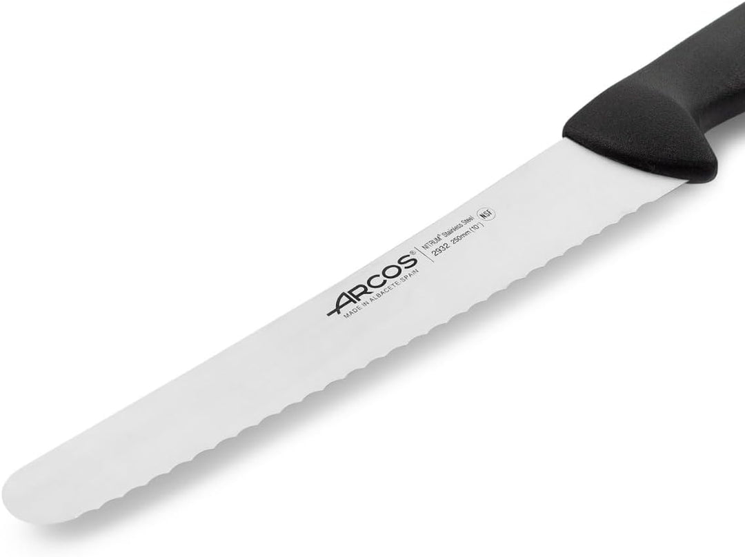 Arcos Konditormesser aus Nitrum Edelstahl mit 250 mm Klinge - Ergonomischer Griff aus Polypropylen,