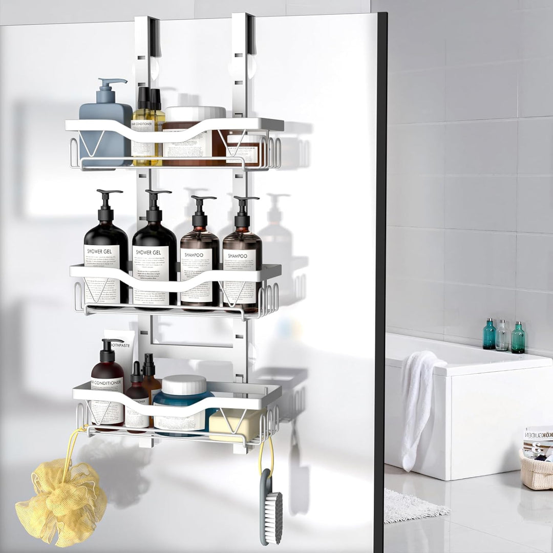 Duschablage zum Hängen, Duschregal Ohne Bohren für Duschwand, Shampoo Duschgel Halterung für Dusche