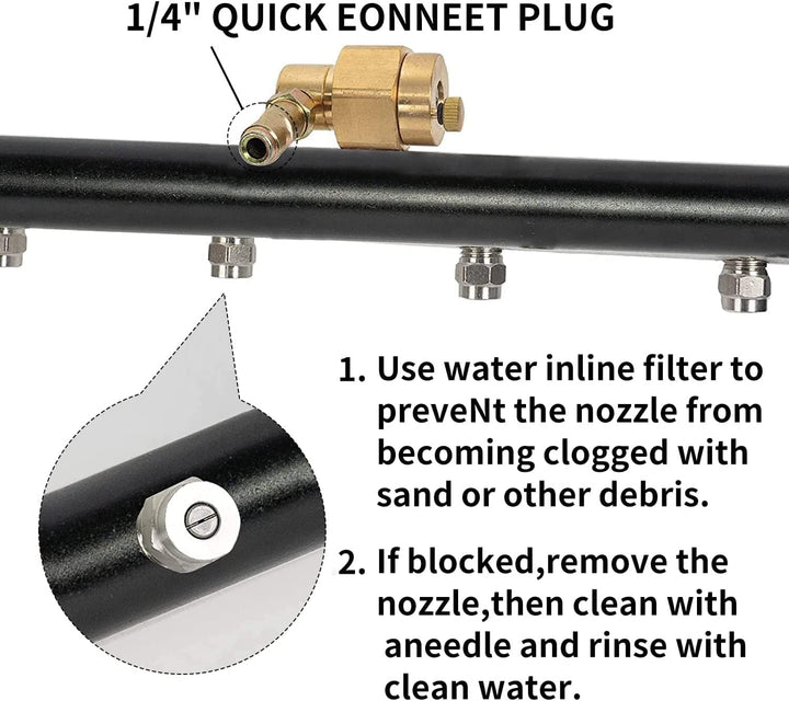YUET 2-in-1 Hochdruckreiniger Unterfahrenreiniger Wasserbesen 40cm Oberflächenreiniger 16 Zoll Power