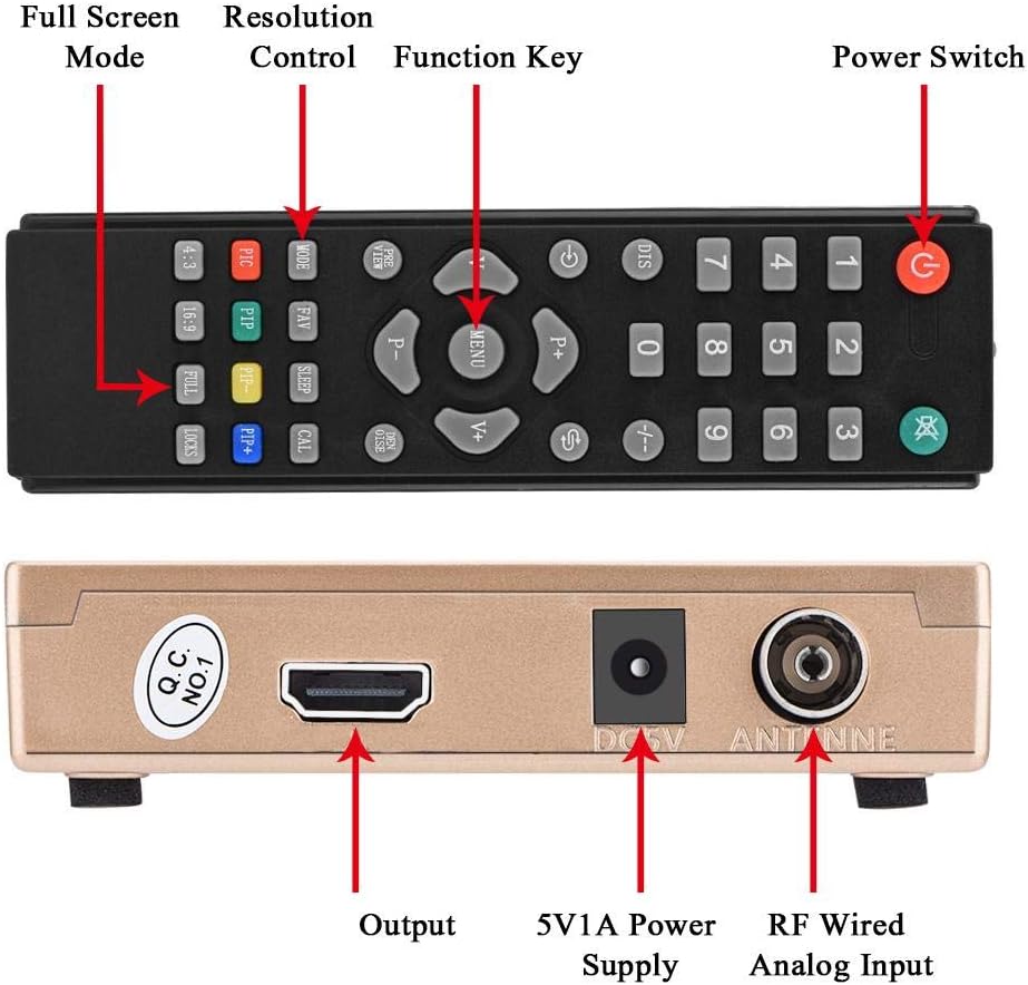 VBESTLIFE Analog TV Adapter für Analog-TV-Receiver mit HF HDMI Konverter (VDE) für alle Fernseher mi
