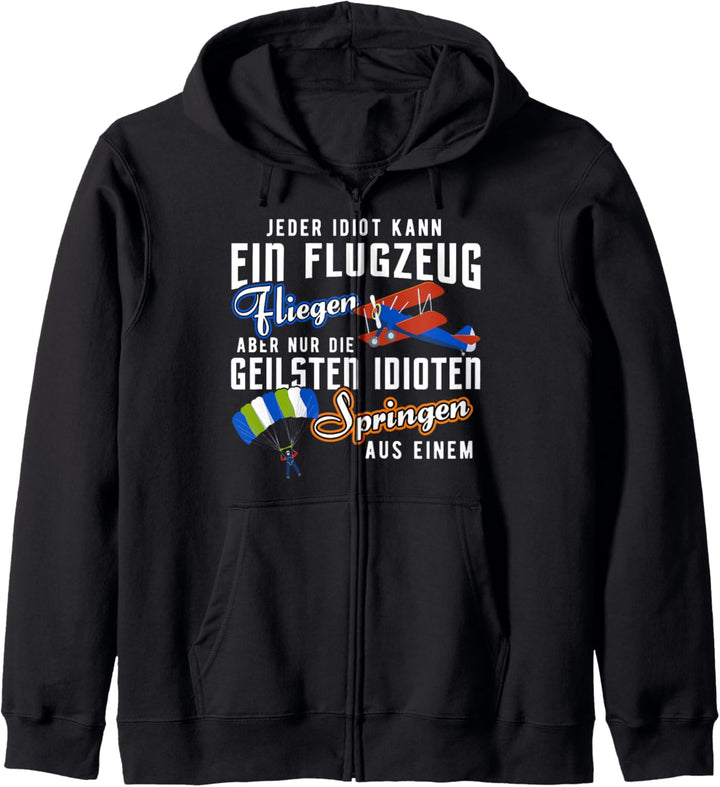 Fallschirmspringer Fallschirm Extremsport Adrenalin Geschenk Kapuzenjacke
