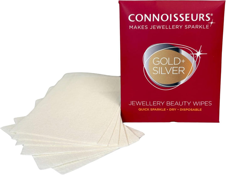 Connoisseurs Schmuckreiniger Set | Diamond Dazzle Stick und 6 Reinigungstücher | Jewelry Cleaner für