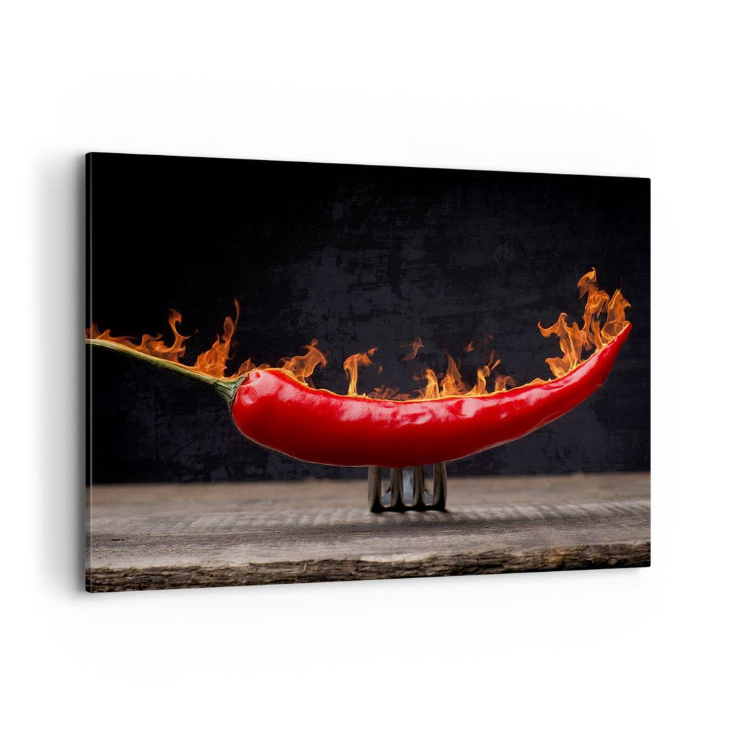 Bilder auf Leinwand 100x70cm Leinwandbild Chili Paprika Bio Landwirtschaft Gross Wanddeko Bild Schla