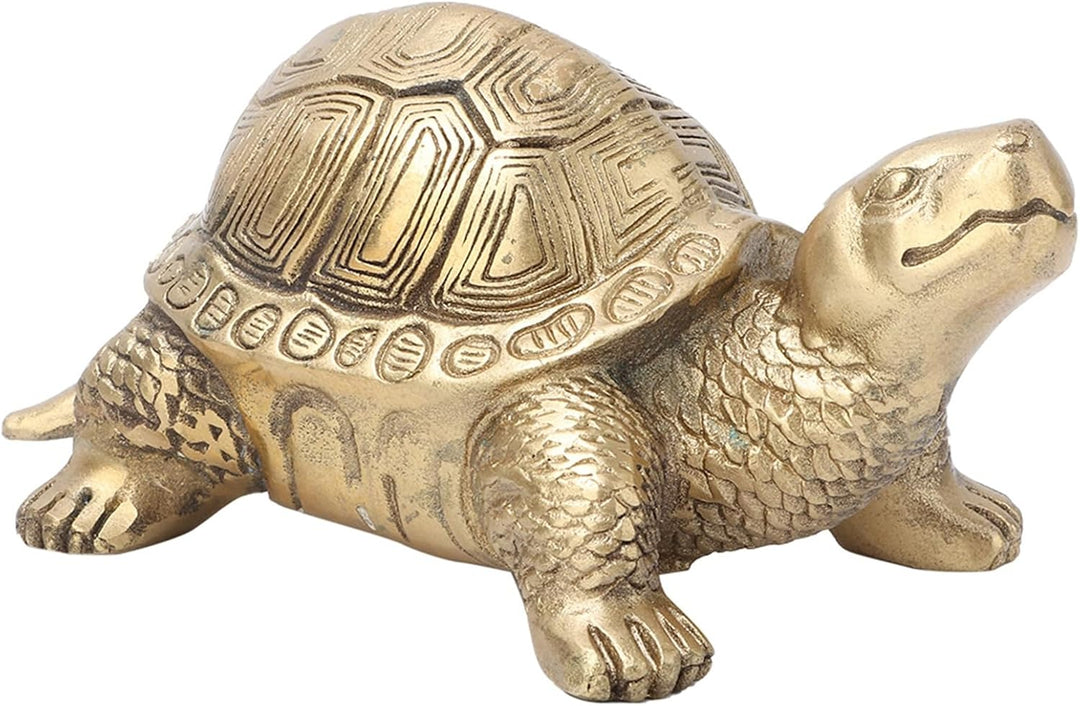 Ginyia Feng Shui Schildkröte, Reine Messinghandgemachte Langlebigkeits-reiche glückliche Schildkröte