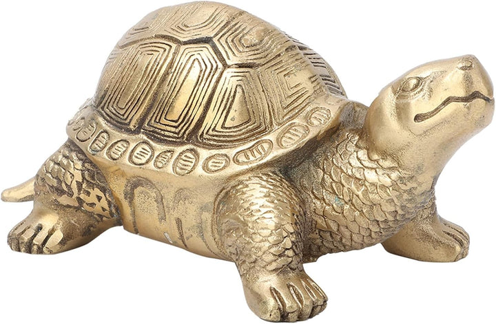 Ginyia Feng Shui Schildkröte, Reine Messinghandgemachte Langlebigkeits-reiche glückliche Schildkröte