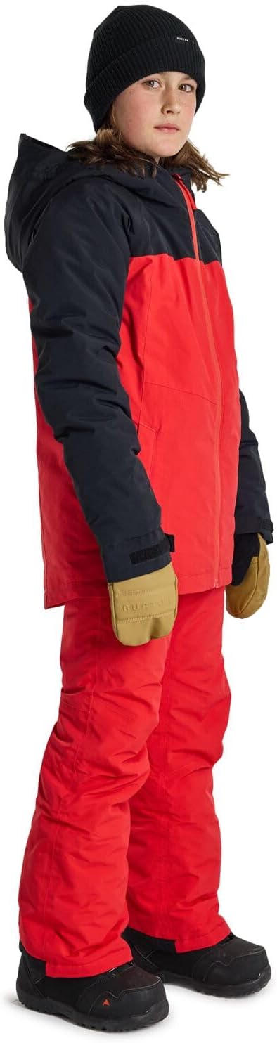 Burton Jungen Lodgepole Snowboardjacke 140 True Black/Tomato, 140 True Black/Tomato