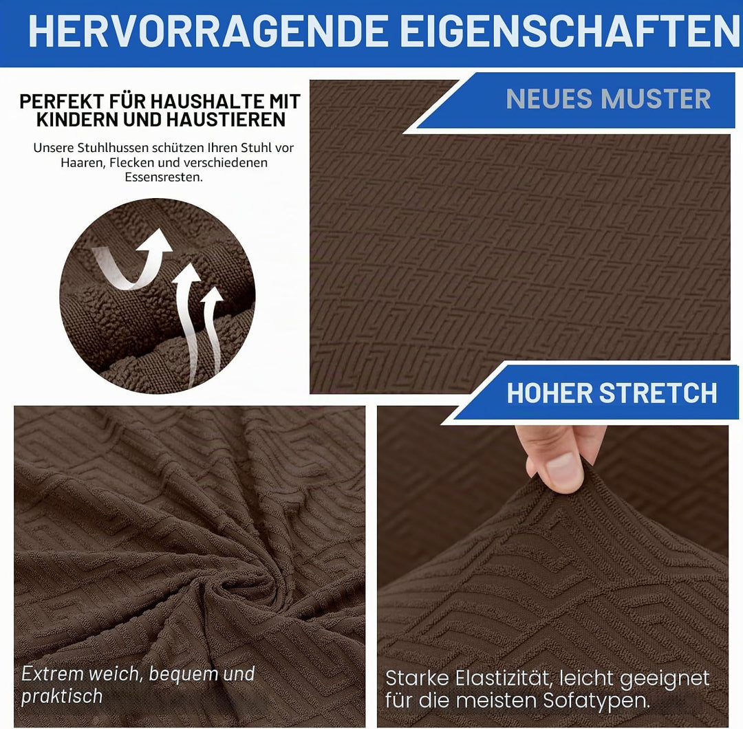 Ystyle Stuhlhussen 6er Set, Stretch Stuhlbezug, Universale Elastische Stuhlbezüge, Hussen Für Stühle