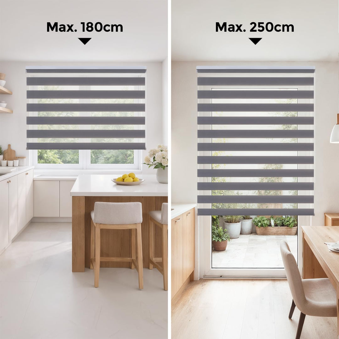 STORESDECO Doppelrollo, Duo Rollo für Fenster und Türen, Zebra Rollo Lichtdurchlässig und verdunkeln