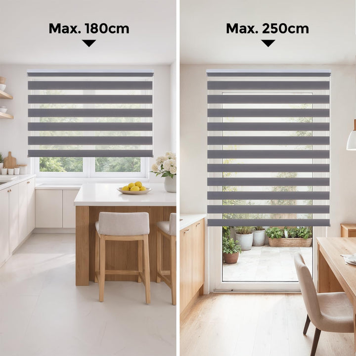 STORESDECO Doppelrollo, Duo Rollo für Fenster und Türen, Zebra Rollo Lichtdurchlässig und verdunkeln
