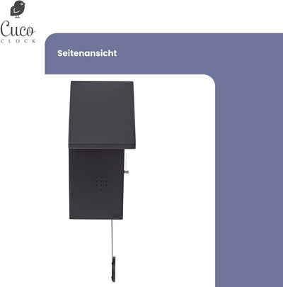 Cuco Clock Kuckucksuhr SCHWARZWALDHAUS, Pendeluhr Wanduhr, Moderne Schwarzwalduhr, 37,5× 23 × 11,4cm