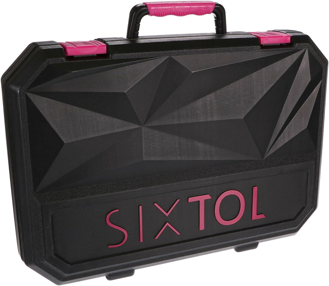 SIXTOL Home PINK 128 Werkzeugset im Koffer | Für den Heimgebrauch | Werkzeug-Koffer | Schrauber-Bits