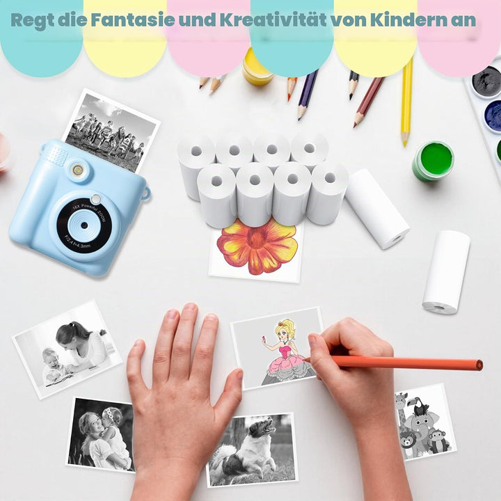 12 Rollen Druckpapier Thermopapier für Kinderkamera,Hikkon Sofortdruck Thermopapier Fotodruckerpapie