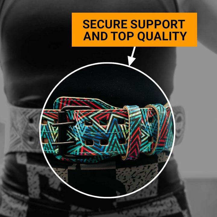 WARM BODY COLD MIND Premium Gewichthebergürtel aus Leder (10cm) für Krafttraining - Gym Gürtel für G