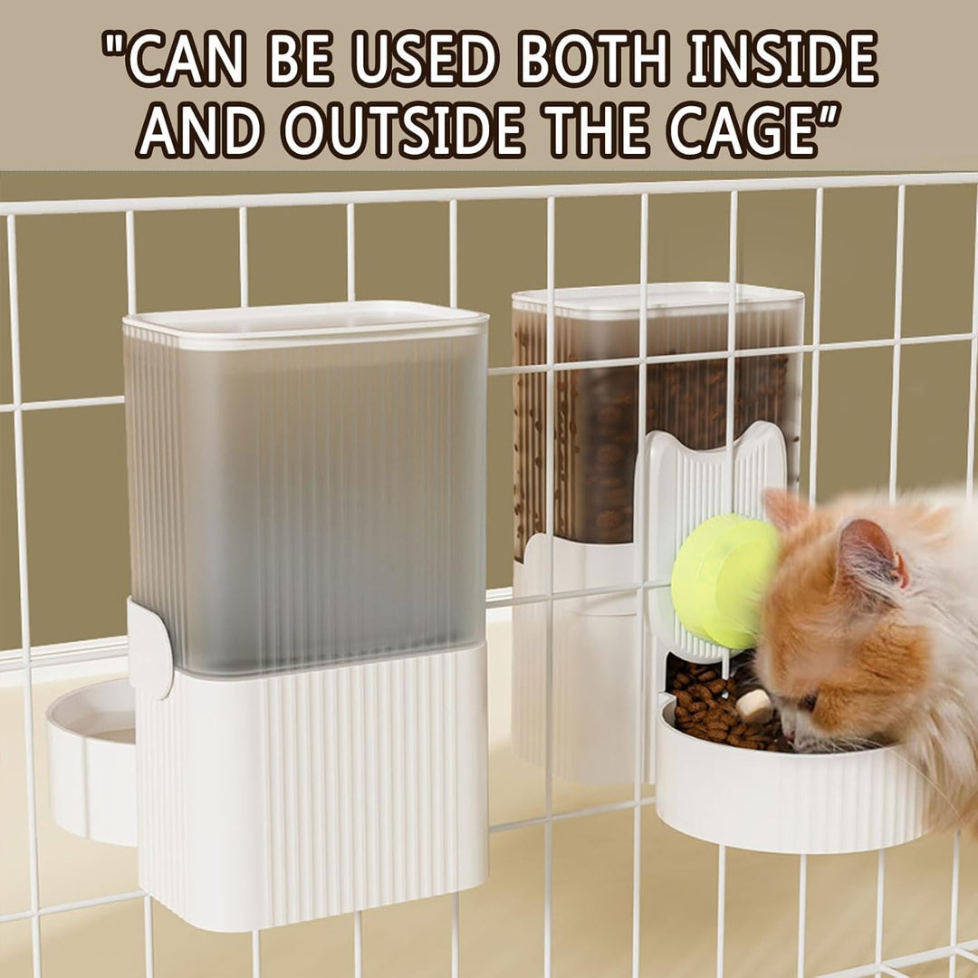 Kathson Rabbit Gravity Auto Feeder Set 35oz Hanging Automatic Food Water Dispenser Cage Automatic Fe