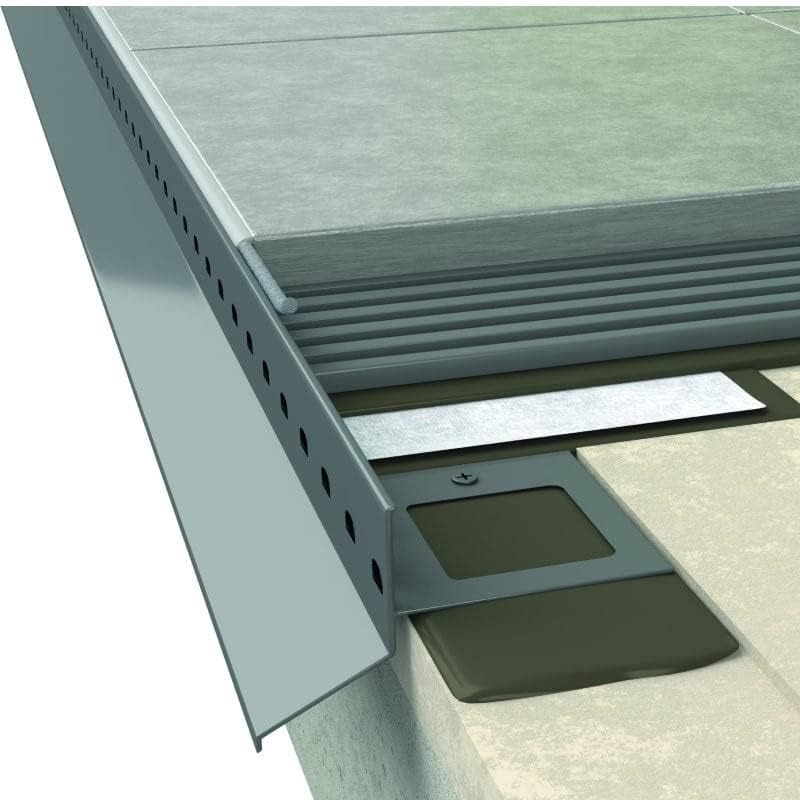 Renoplast® Aluminium Ecke 90° für Traufprofil D25 Braun | Fertigstellung von Terrassen und Balkonen