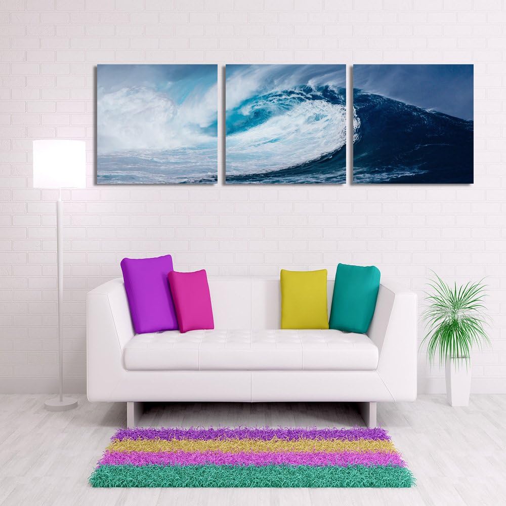 Feeby. Leinwandbild, Bilder, Wand Bild - 3 Teile - Panoramabild, Wandbilder, Kunstdruck 240x80 cm, W