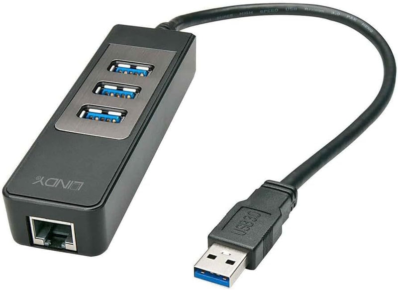 LINDY 43176 - USB 3.1 Hub und Gigabit Ethernet Adapter