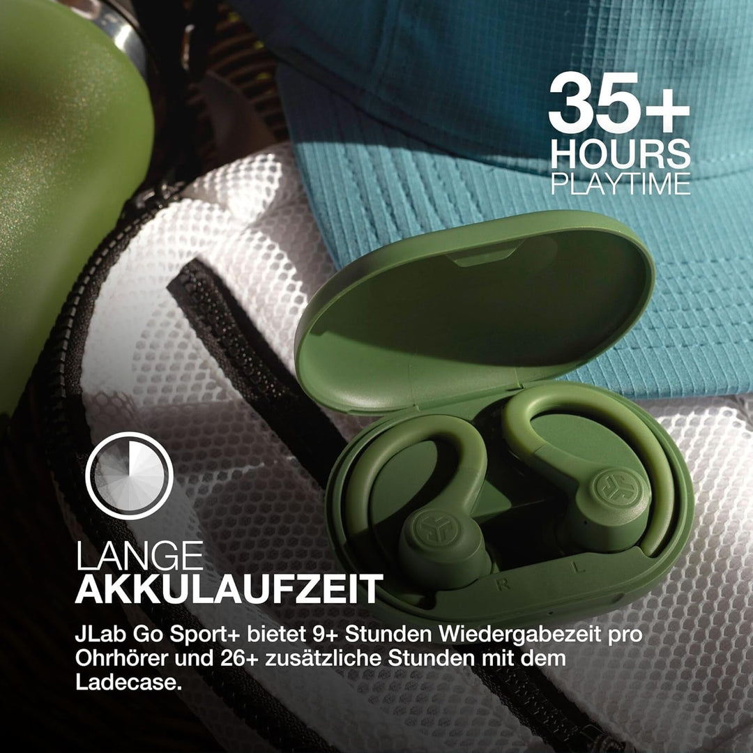 JLab Go Air Sport+ Kopfhörer Bluetooth, Sportkopfhörer 35+ Std., True Wireless In Ear Kopfhörer kabe