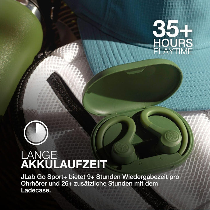 JLab Go Air Sport+ Kopfhörer Bluetooth, Sportkopfhörer 35+ Std., True Wireless In Ear Kopfhörer kabe