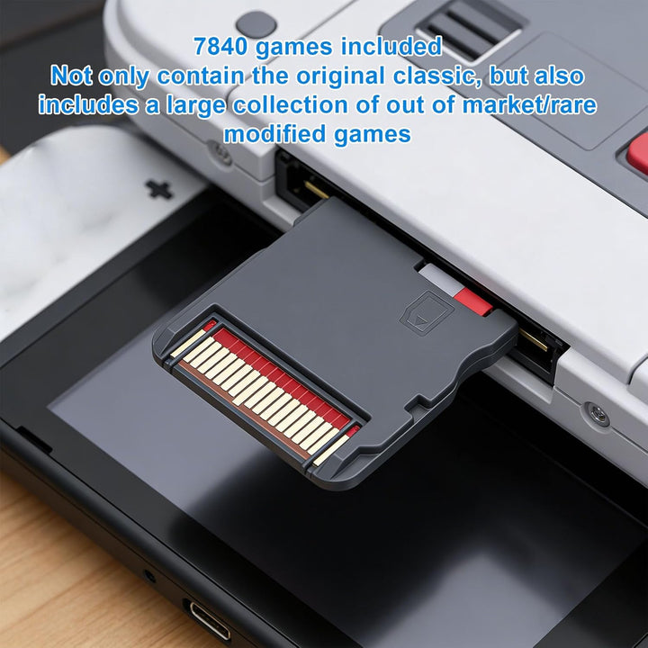 7800 Spiele in 1 Modulkarte, Passend für NDS/3DS/2DS/NDSL, Retro-Spielesammlung, Integrierte GBA-, G