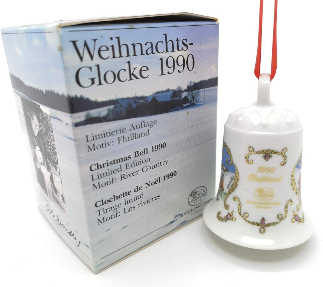 Hutschenreuther - Weihnachtsglocke 1990 - Glocke Porzellan