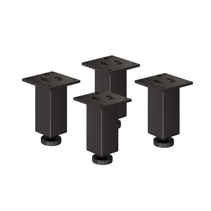 Sossai Exklusiv Möbelfüsse E4MF, höhenverstellbares 4er Set, Höhe: 120 mm, Schwarz, aus Aluminium 45