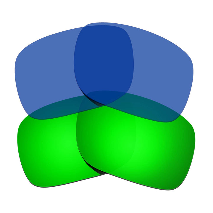 HKUCO Replacement Lenses For Oakley Holbrook Emerald Green/Transparent Blue Polarized