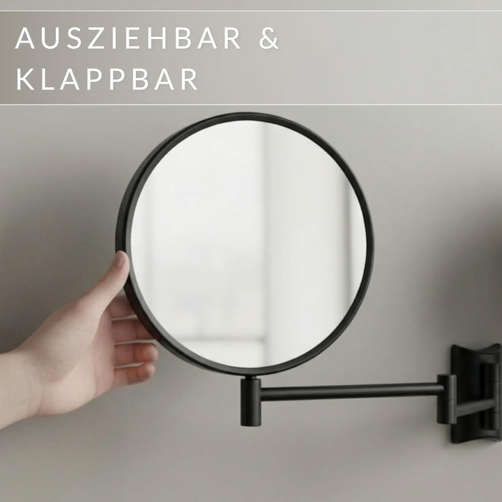 Libaro Kosmetikspiegel Imola 360° Schminkspiegel mit Wandmontage, Rasierspiegel doppelseitig mit Ver