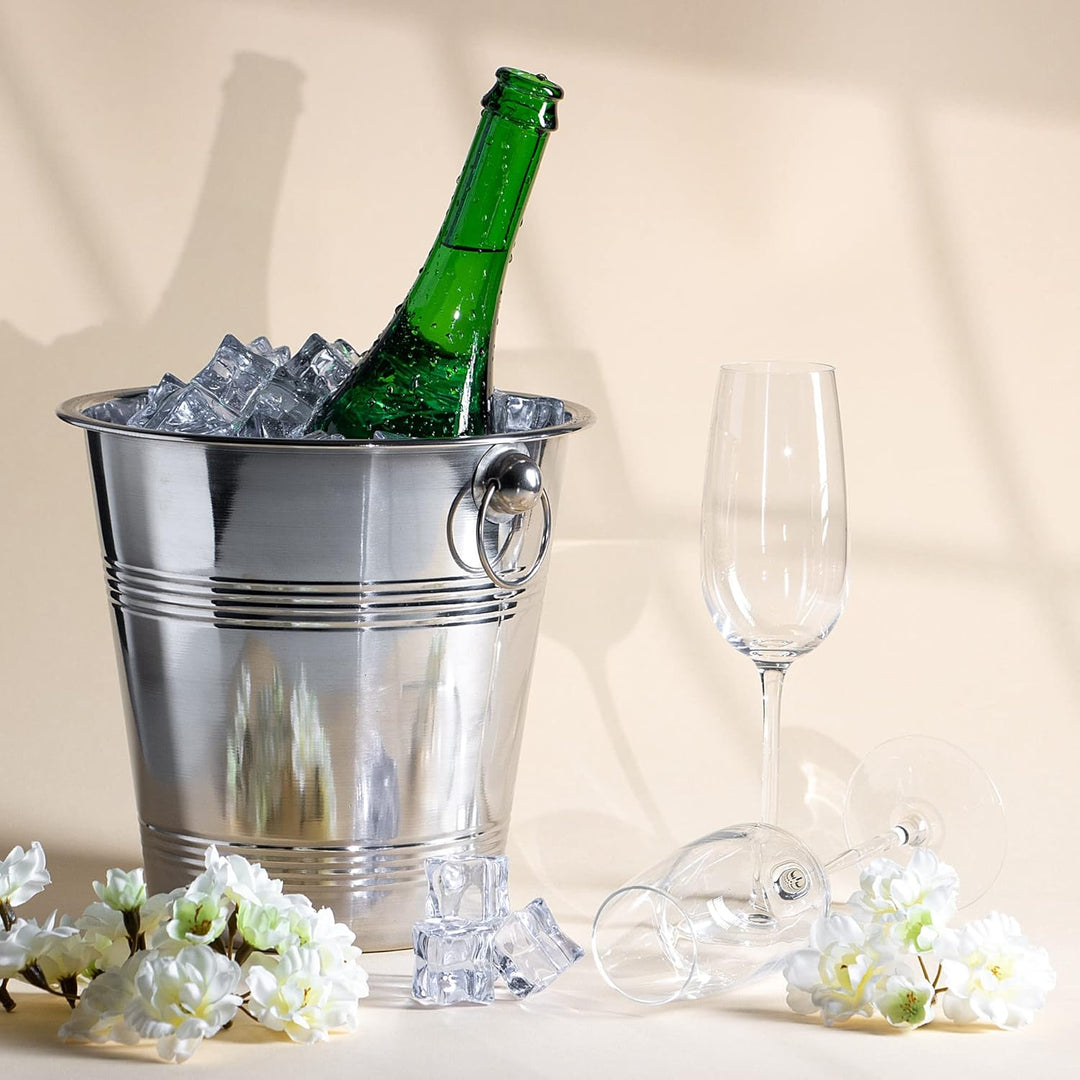 com-four® Sektkühler - Kühlkübel für Champagner, Sekt und Wein - edler Eiskühler für besondere Anläs