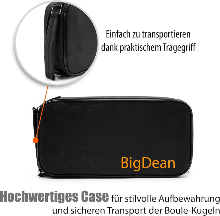 BigDean Boule Set mit 8 verchromten Boule Kugeln