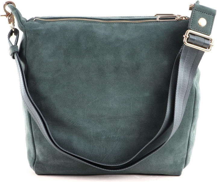 Mandarina Duck Damen Mellow Velvet Schultertasche, 26x28x12 (L x H x W) Balsamic Green, Balsamic Gre