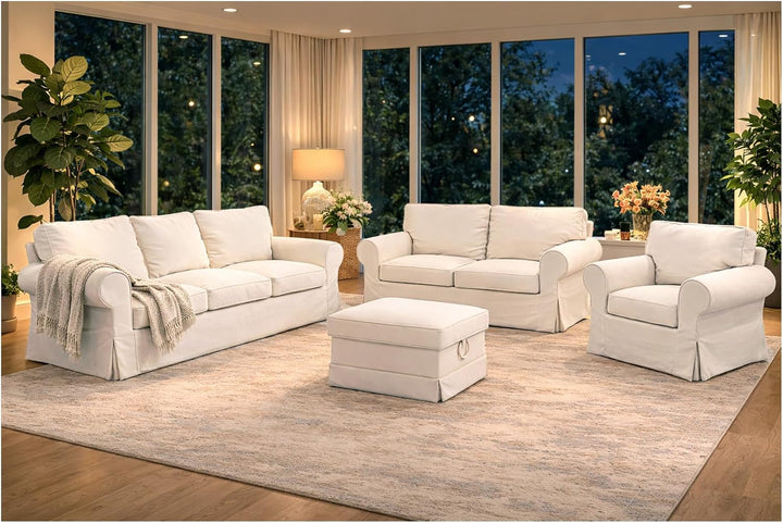HomeTown Market Strapazierfähiger Sofabezug Ersatz kompatibel für IKEA Ektorp Sofa Cover. Slipcover