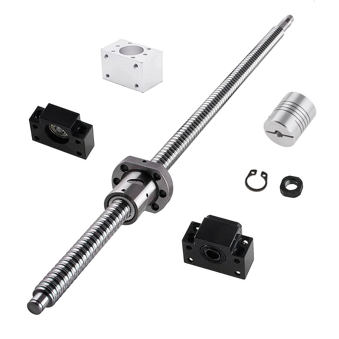 CNCMANS SFU1204 Kugelumlaufspindel, SFU1204 1500mm Edelstahl Ball Screw Gewindespindel mit Bearbeite