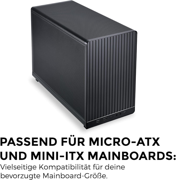 Lian Li DAN Cases A3-mATX PC-Gehäuse, anpassbares Layout, 415 mm GPU-Freiraum, unterstützt bis zu 36