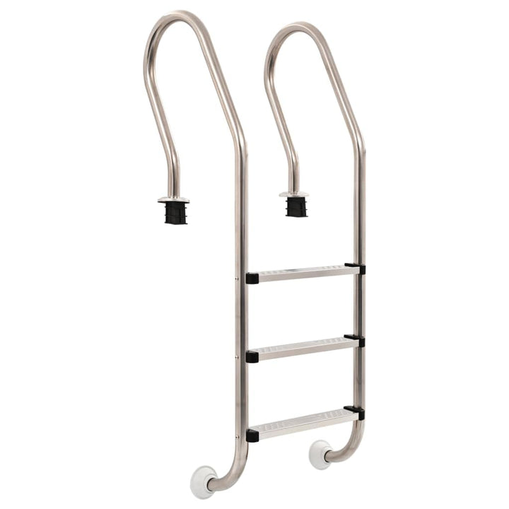 vidaXL Pool-Leiter 3 Stufen Poolleiter Schwimmbecken Leiter 120 cm Edelstahl 304