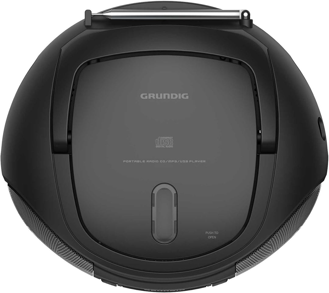 GRUNDIG GRB 3500 tragbare Radio Boombox mit Bluetooth, integrierter CD-Player, USB 2.0 Anschluss, 3,