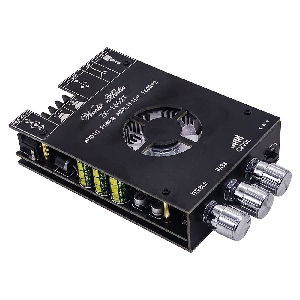 WANGCL 2 * 160W TDA7498E Leistungs-Subwoofer Stereo-Verstärker-Platine Bluetooth-kompatibel 2.0 K Kl