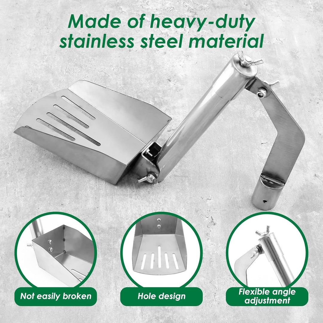 Dachrinnenschaufel Edelstahl Dachrinnenreinigen zum Reinigung von Blättern und Schmutz Dachrinnenrei