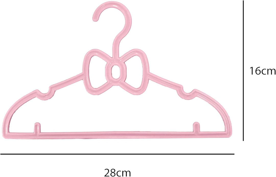 Kleiderbügel für Kinder, Kunststoff, mehrfarbig, Multipack Code 9830 (30, 9836-Rosa) 30 9836-rosa, 3