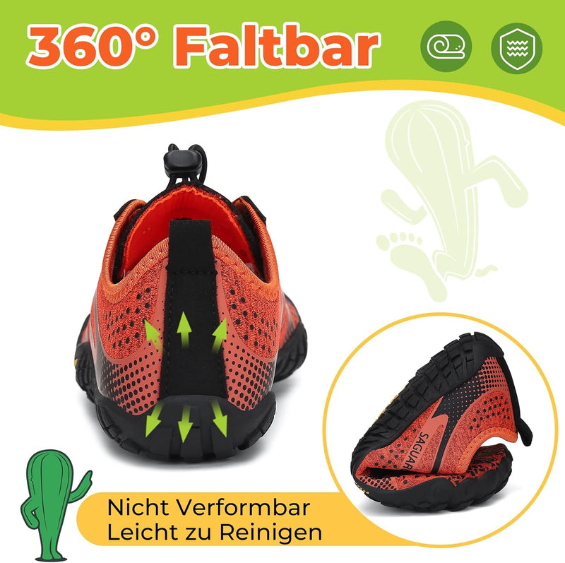 SAGUARO Barfussschuhe Kinder Barfussschuhe Schnell Trocknend Badeschuhe für Jungen Mädchen Gr.24-36