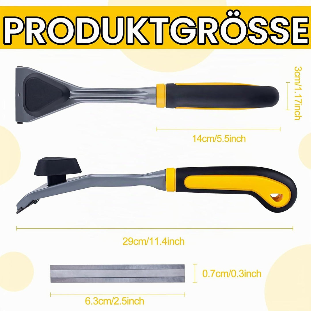 Kraftschaber mit Haltegriff, Hochwertige 63mm Ziehklinge aus langlebigen Wolframcarbid, Hochwertige